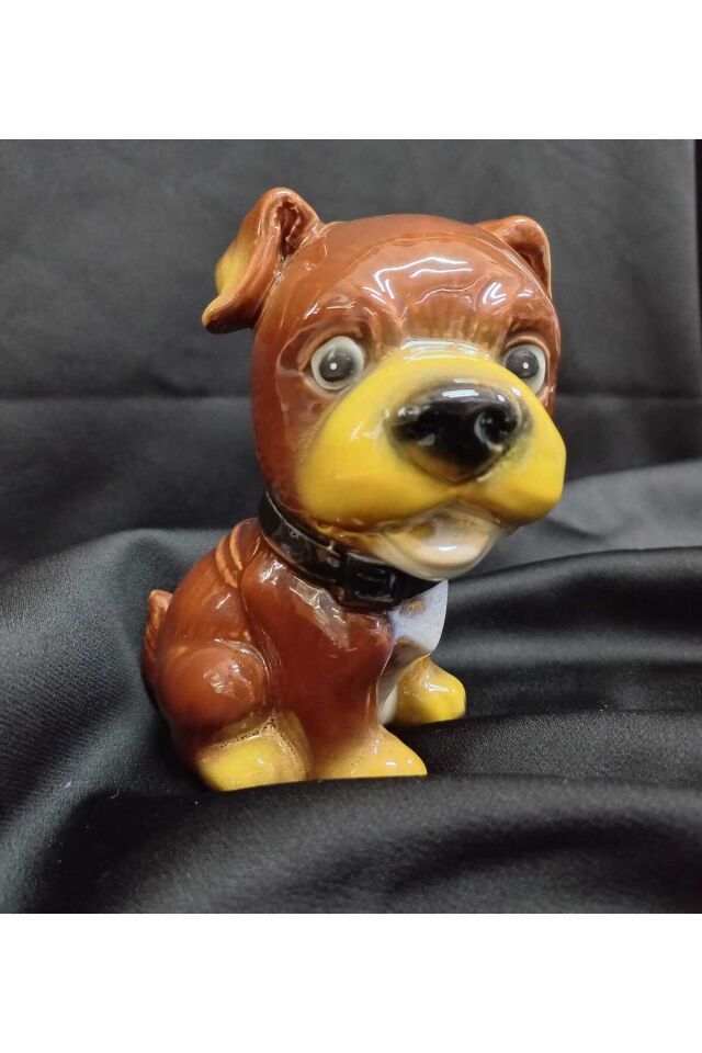 Dekoratif Kahverengi Porselen Köpek