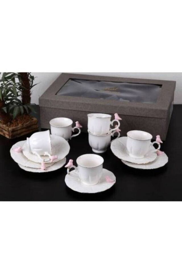 Gönül Gnl G1830 Kuşlu Kahve Takımı 6 Lı