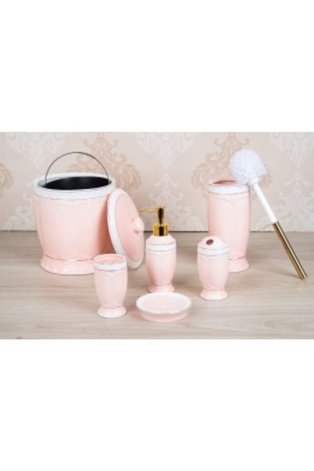 Porselen Banyo Seti 6 Parça D10151 Yavru Ağzı Renk