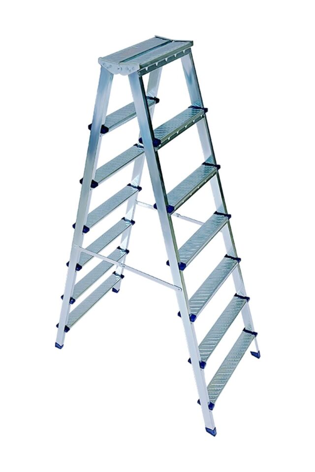 Saraylı 7+7 Çift Çıkışlı Metal Merdiven 1207