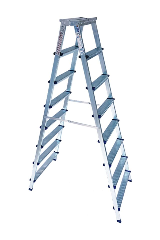 Saraylı 8+8 Çift Çıkışlı Metal Merdiven 1208